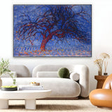 Quadro Stampa su Tela Sera; L'albero rosso, Piet Mondrian - CupidoDesign