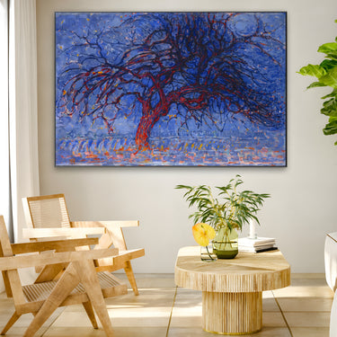 Quadro Stampa su Tela Sera; L'albero rosso, Piet Mondrian - CupidoDesign