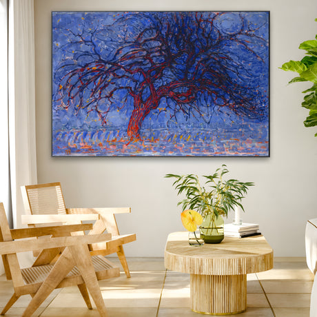 Quadro Stampa su Tela Sera; L'albero rosso, Piet Mondrian - CupidoDesign