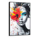 Quadro Stampa su Tela Sguardi Azzurro - CupidoDesign