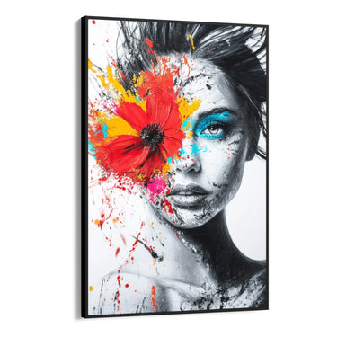 Quadro Stampa su Tela Sguardi Azzurro - CupidoDesign