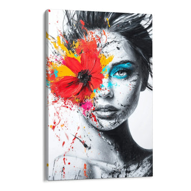 Quadro Stampa su Tela Sguardi Azzurro - CupidoDesign