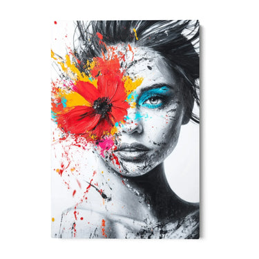 Quadro Stampa su Tela Sguardi Azzurro - CupidoDesign