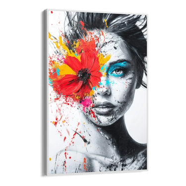 Quadro Stampa su Tela Sguardi Azzurro - CupidoDesign