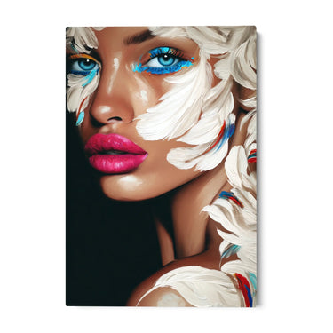 Quadro Stampa su Tela Sguardo Azzurro - CupidoDesign