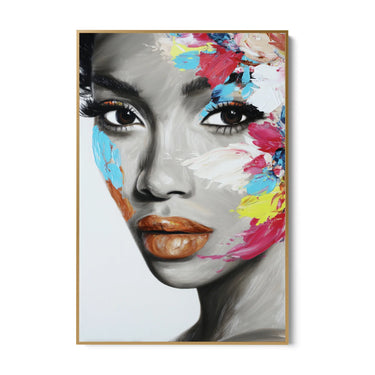 Quadro Stampa su Tela Sguardo Bianco - CupidoDesign