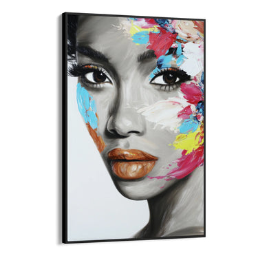 Quadro Stampa su Tela Sguardo Bianco - CupidoDesign