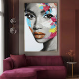 Quadro Stampa su Tela Sguardo Bianco - CupidoDesign