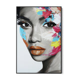 Quadro Stampa su Tela Sguardo Bianco - CupidoDesign