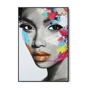 Quadro Stampa su Tela Sguardo Bianco - CupidoDesign