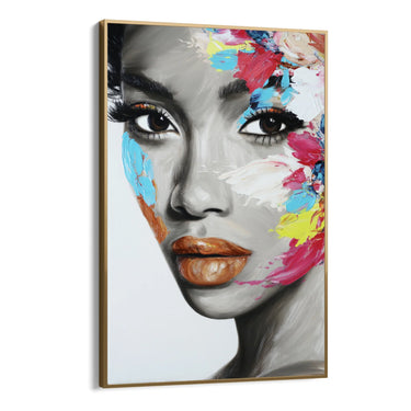 Quadro Stampa su Tela Sguardo Bianco - CupidoDesign