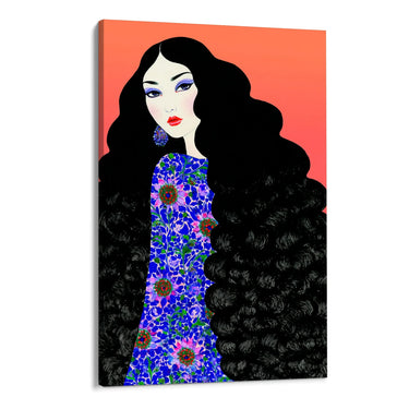 Quadro Stampa su Tela Sguardo Cremisi - CupidoDesign
