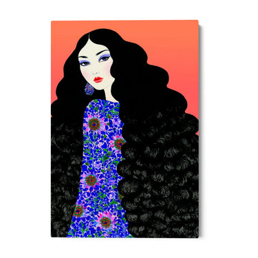 Quadro Stampa su Tela Sguardo Cremisi - CupidoDesign
