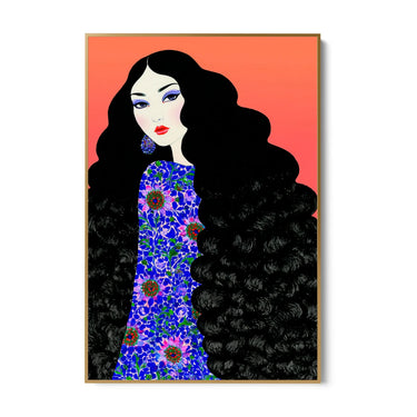 Quadro Stampa su Tela Sguardo Cremisi - CupidoDesign