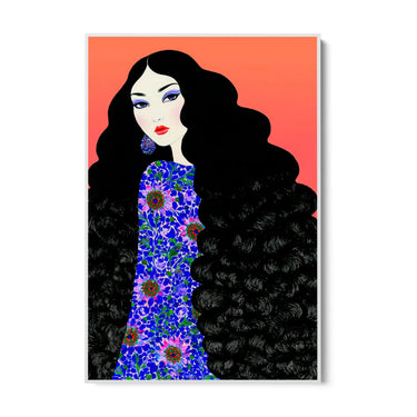 Quadro Stampa su Tela Sguardo Cremisi - CupidoDesign