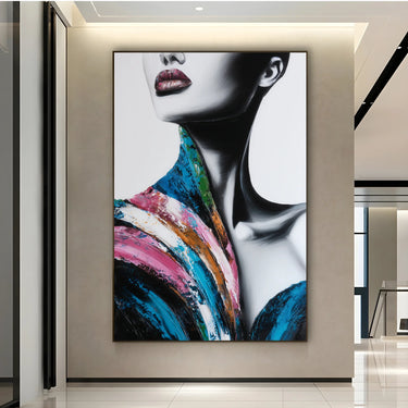 Quadro Stampa su Tela Sguardo Ghiaccio - CupidoDesign