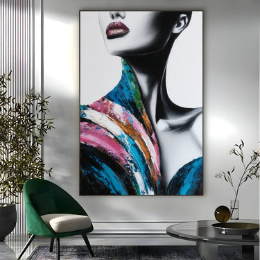 Quadro Stampa su Tela Sguardo Ghiaccio - CupidoDesign