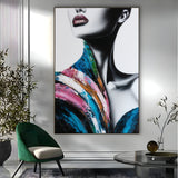 Quadro Stampa su Tela Sguardo Ghiaccio - CupidoDesign