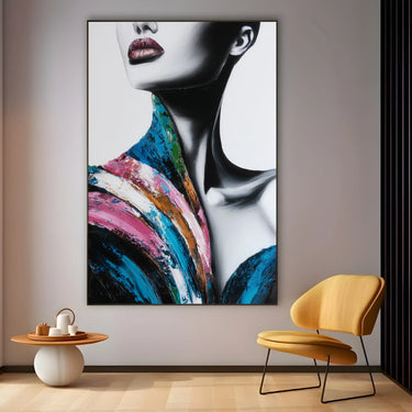 Quadro Stampa su Tela Sguardo Ghiaccio - CupidoDesign