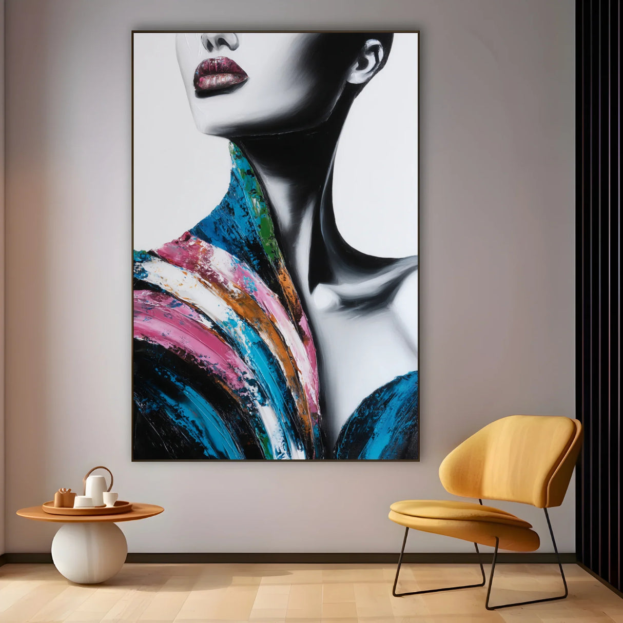 Quadro Stampa su Tela Sguardo Ghiaccio - CupidoDesign