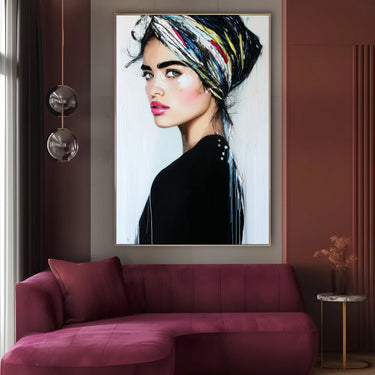 Quadro Stampa su Tela Sguardo Laterale - CupidoDesign