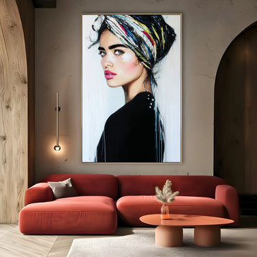 Quadro Stampa su Tela Sguardo Laterale - CupidoDesign