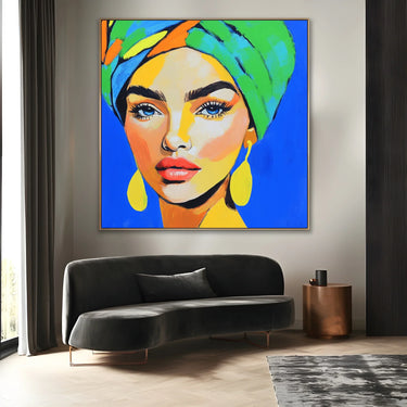 Quadro Stampa su Tela Sguardo Luminoso - CupidoDesign