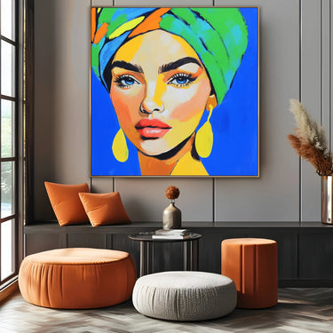 Quadro Stampa su Tela Sguardo Luminoso - CupidoDesign