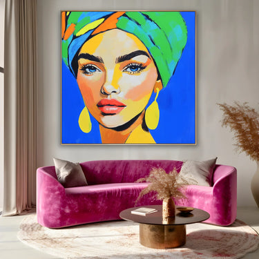 Quadro Stampa su Tela Sguardo Luminoso - CupidoDesign