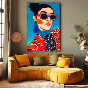 Quadro Stampa su Tela Sguardo Magnetico - CupidoDesign