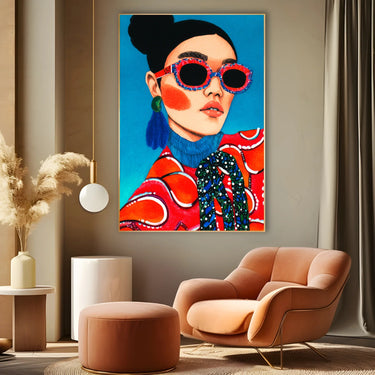 Quadro Stampa su Tela Sguardo Magnetico - CupidoDesign