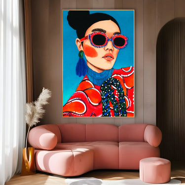 Quadro Stampa su Tela Sguardo Magnetico - CupidoDesign