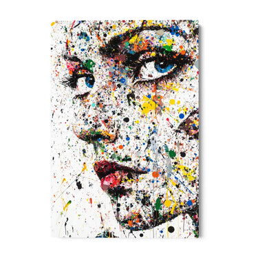 Quadro Stampa su Tela Sguardo Multicolor - CupidoDesign