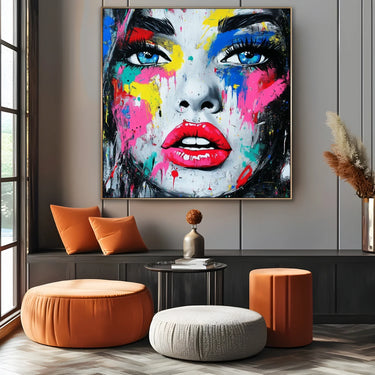 Quadro Stampa su Tela Sguardo Pop - CupidoDesign