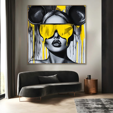 Quadro Stampa su Tela Sguardo sotto il caos - CupidoDesign