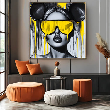 Quadro Stampa su Tela Sguardo sotto il caos - CupidoDesign