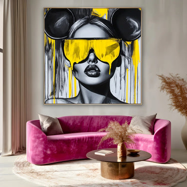 Quadro Stampa su Tela Sguardo sotto il caos - CupidoDesign