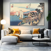 Quadro Stampa su Tela Shinagawa, Le cinquantatré stazioni del Tōkaidō, Utagawa Hiroshige - CupidoDesign