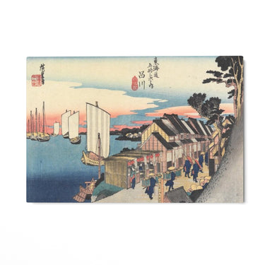Quadro Stampa su Tela Shinagawa, Le cinquantatré stazioni del Tōkaidō, Utagawa Hiroshige - CupidoDesign