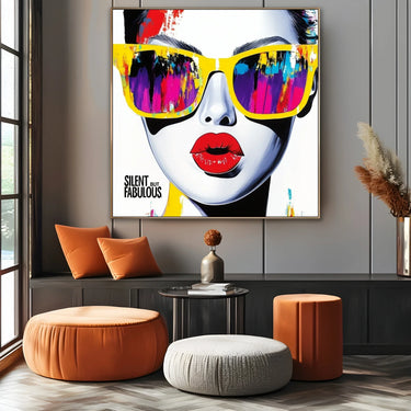 Quadro Stampa su Tela Silent but fabulous - CupidoDesign