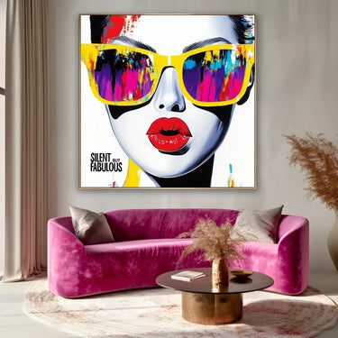Quadro Stampa su Tela Silent but fabulous - CupidoDesign