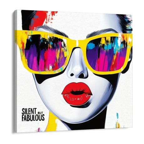 Quadro Stampa su Tela Silent but fabulous - CupidoDesign