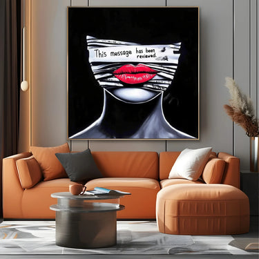 Quadro Stampa su Tela Silenzio sigillato - CupidoDesign