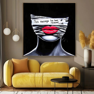 Quadro Stampa su Tela Silenzio sigillato - CupidoDesign