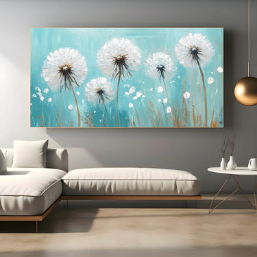 Quadro Stampa su Tela Soffio Azzurro - CupidoDesign