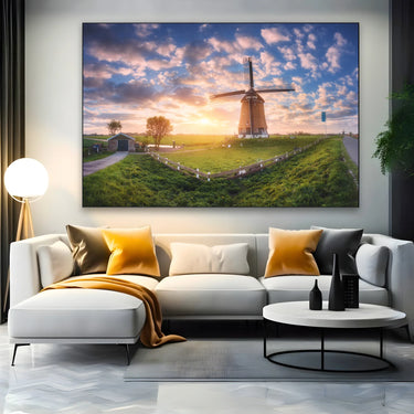 Quadro Stampa su Tela Sotto il cielo dei mulini - CupidoDesign