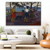 Quadro Stampa su Tela Sotto il Pandano, Paul Gauguin - CupidoDesign