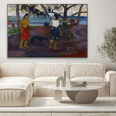 Quadro Stampa su Tela Sotto il Pandano, Paul Gauguin - CupidoDesign