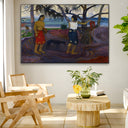 Quadro Stampa su Tela Sotto il Pandano, Paul Gauguin - CupidoDesign