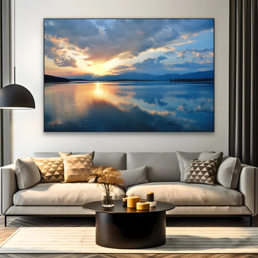 Quadro Stampa su Tela Specchio del cielo - CupidoDesign
